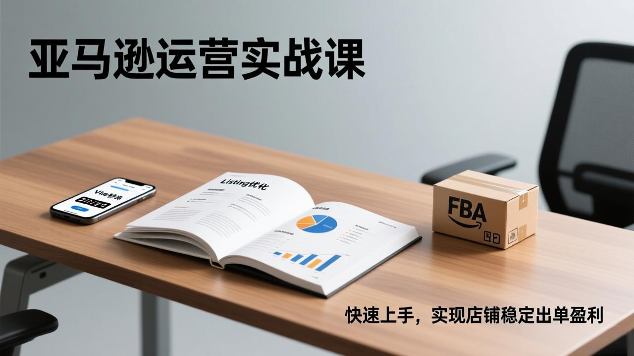 亚马逊运营实战课，Listing优化、Vine秒杀、FBA发货，快速上手，实现店铺稳定出单盈利-优创项目网