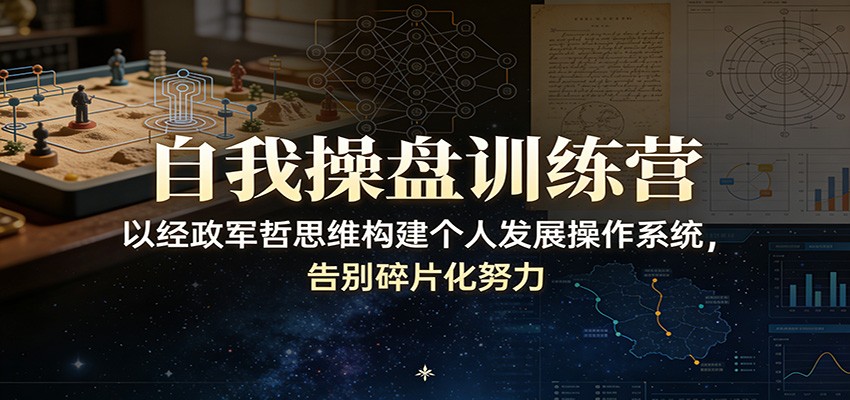 自我操盘训练营：以经政军哲思维构建个人发展操作系统，告别碎片化努力-优创项目网