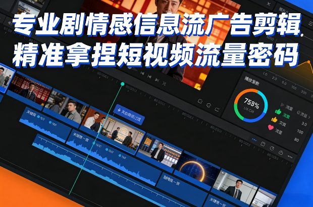 专业剧情感信息流广告剪辑，精准拿捏短视频流量密码-优创项目网