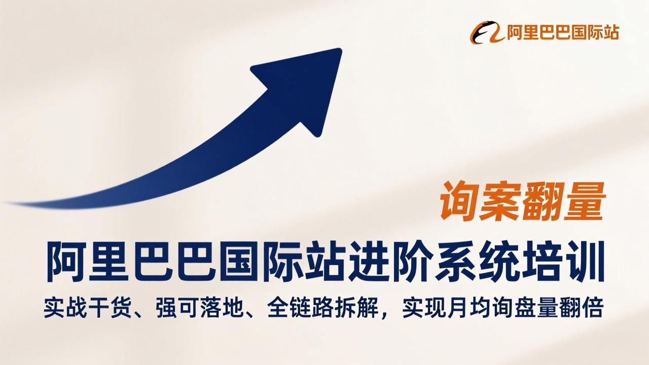 阿里巴巴国际站进阶系统培训，实战干货、强可落地、全链路拆解，实现月均询盘量翻倍-优创项目网