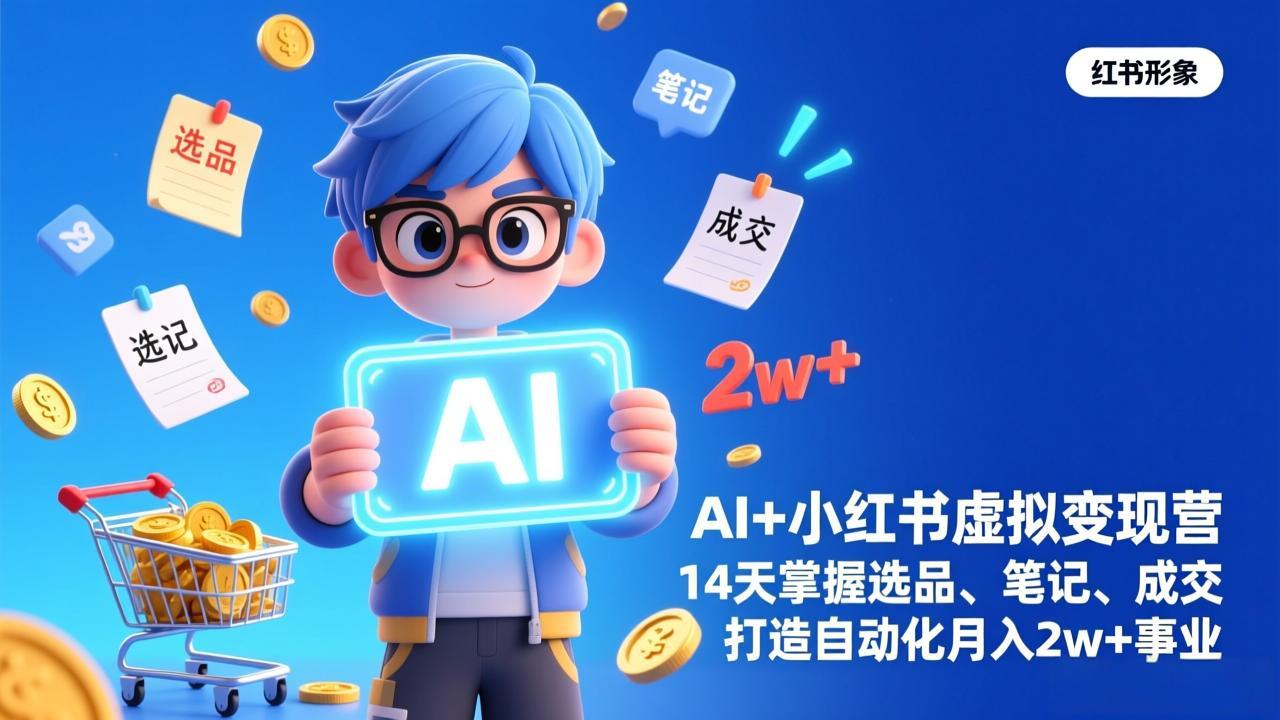 AI+小红书虚拟变现营(完结-优创项目网