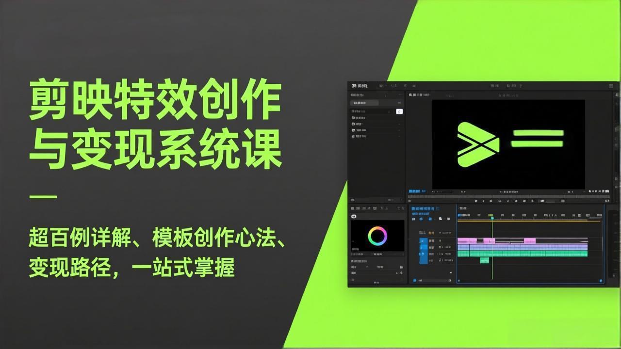 剪映特效创作与变现系统课，超百例详解、模板创作心法、变现路径，一站式掌握-优创项目网