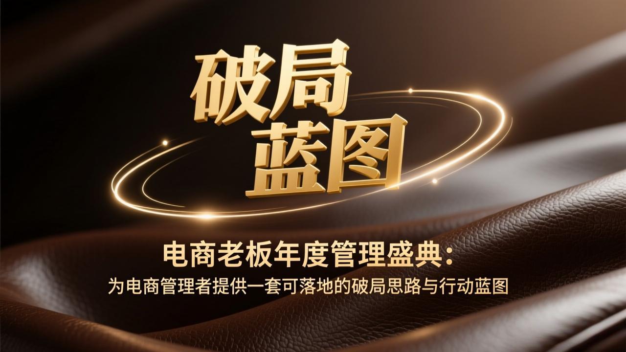 电商老板年度管理盛典：为电商管理者提供一套可落地的破局思路与行动蓝图-优创项目网