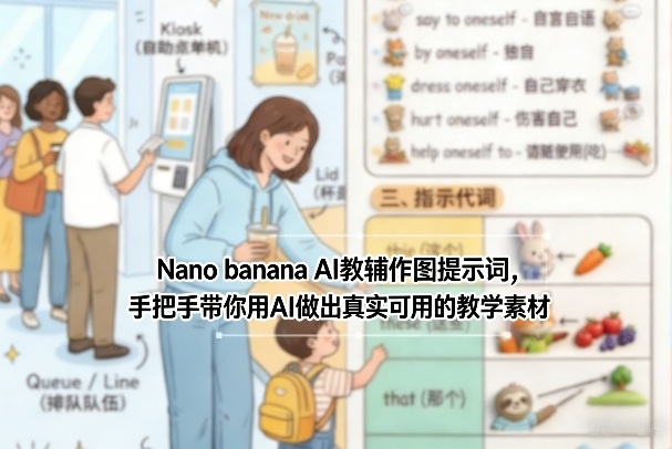 Nano banana AI教辅作图提示词，手把手带你用AI做出真实可用的教学素材-优创项目网