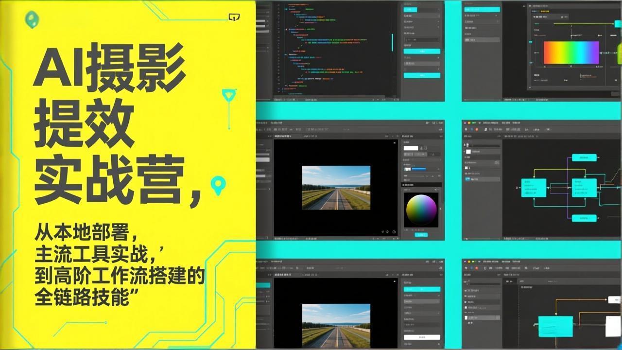 AI+摄影提效实战营，从本地部署，主流工具实战，到高阶工作流搭建的全链路技能-优创项目网