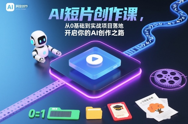 AI短片创作课，从0基础到实战项目落地，开启你的AI创作之路(更新)-优创项目网