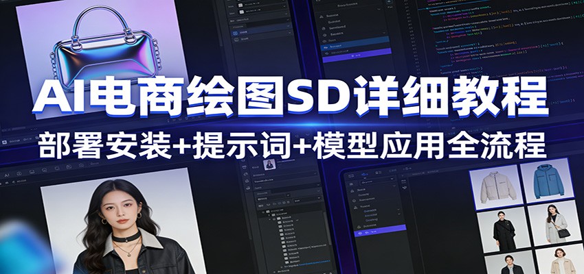 AI电商绘图SD详细教程：部署安装+提示词+模型应用全流程-优创项目网
