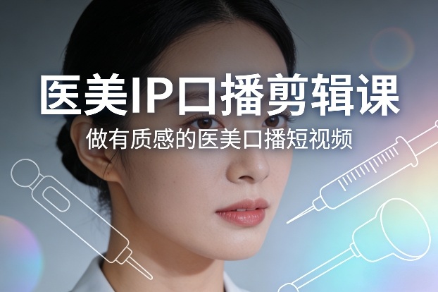 医美IP口播剪辑课，做有质感的医美口播短视频-优创项目网