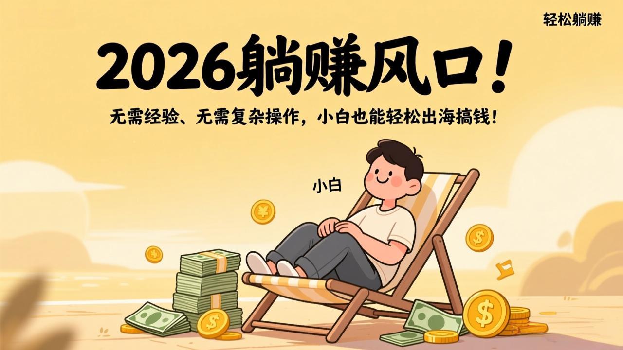 2026躺赚风口！无需经验、无需复杂操作，小白也能轻松出海搞钱！-优创项目网