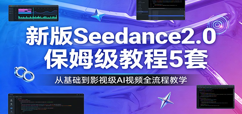 新版Seedance2.0保姆级教程5套：从基础到影视级AI视频全流程教学-优创项目网