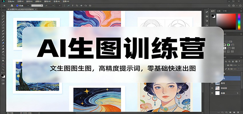 AI生图训练营：文生图图生图，高精度提示词，零基础快速出图-优创项目网