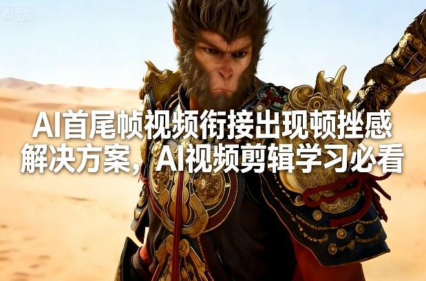 AI首尾帧视频衔接出现顿挫感解决方案，AI视频剪辑学习必看-优创项目网