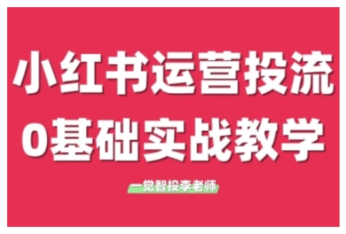 小红书运营投流，小红书广告投放从0到1的实战课，学完即可开始投放(更新26年)-优创项目网