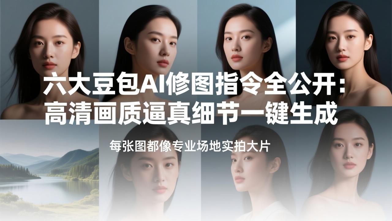 六大豆包AI修图指令全公开：高清画质逼真细节一键生成，每张图都像专业场地实拍大片-优创项目网