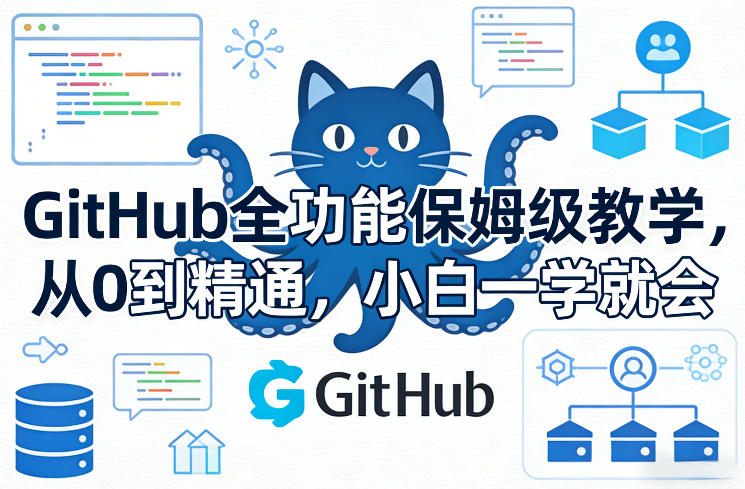 GitHub全功能保姆级教学，从0到精通，小白一学就会-优创项目网