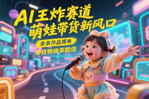AI王炸赛道，萌娃带货新风口，条条作品爆单，带货转换率翻倍，核心逻辑拆解-优创项目网
