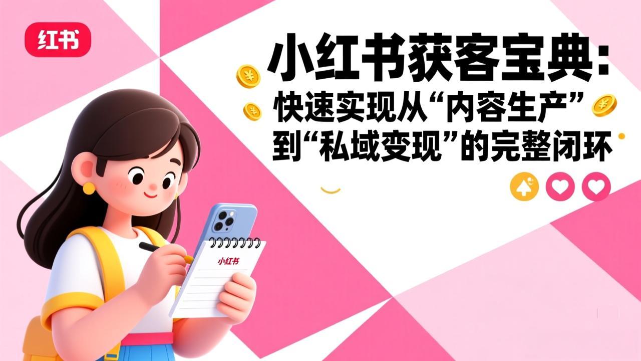 小红书获客宝典：快速实现从“内容生产”到“私域变现”的完整闭环-优创项目网