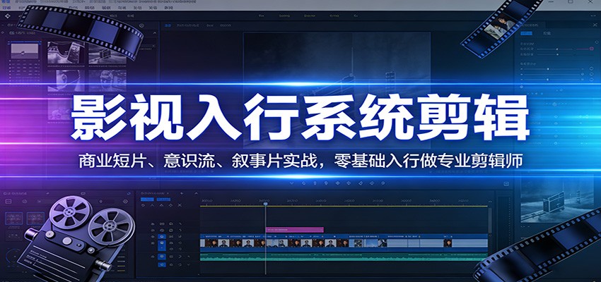 影视系统剪辑，商业短片、意识流、叙事片实战，零基础入行做专业剪辑师-优创项目网