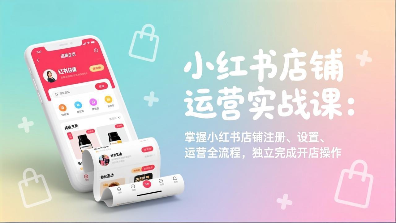 小红书店铺运营实战课：掌握小红书店铺注册、设置、运营全流程，独立完成开店操作-优创项目网