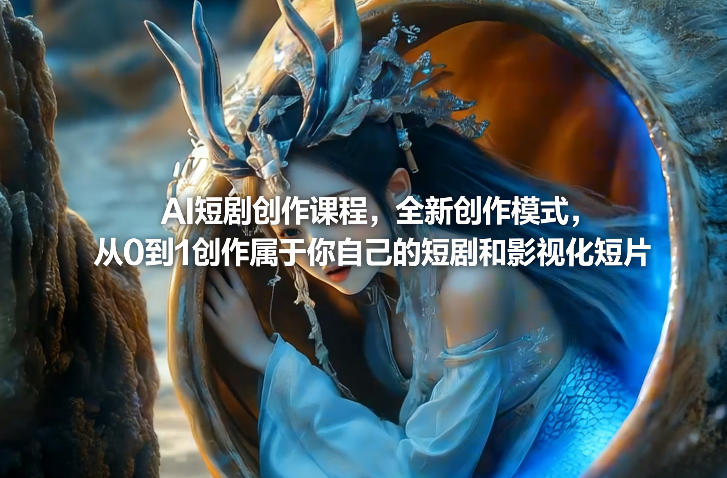 AI短剧创作课程，全新创作模式，从0到1创作属于你自己的短剧和影视化短片-优创项目网
