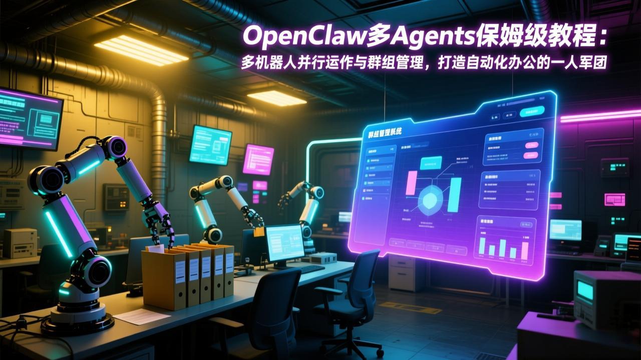 OpenClaw多Agents保姆级教程：多机器人并行运作与群组管理，打造自动化办公的一人军团-优创项目网