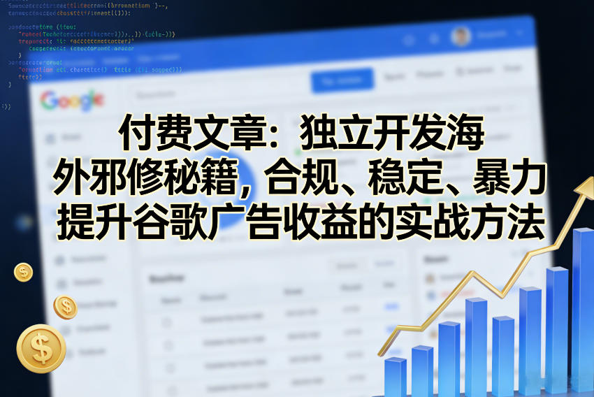付费文章：独立开发海外邪修秘籍，合规、稳定、暴力提升谷歌广告收益的实战方法-优创项目网