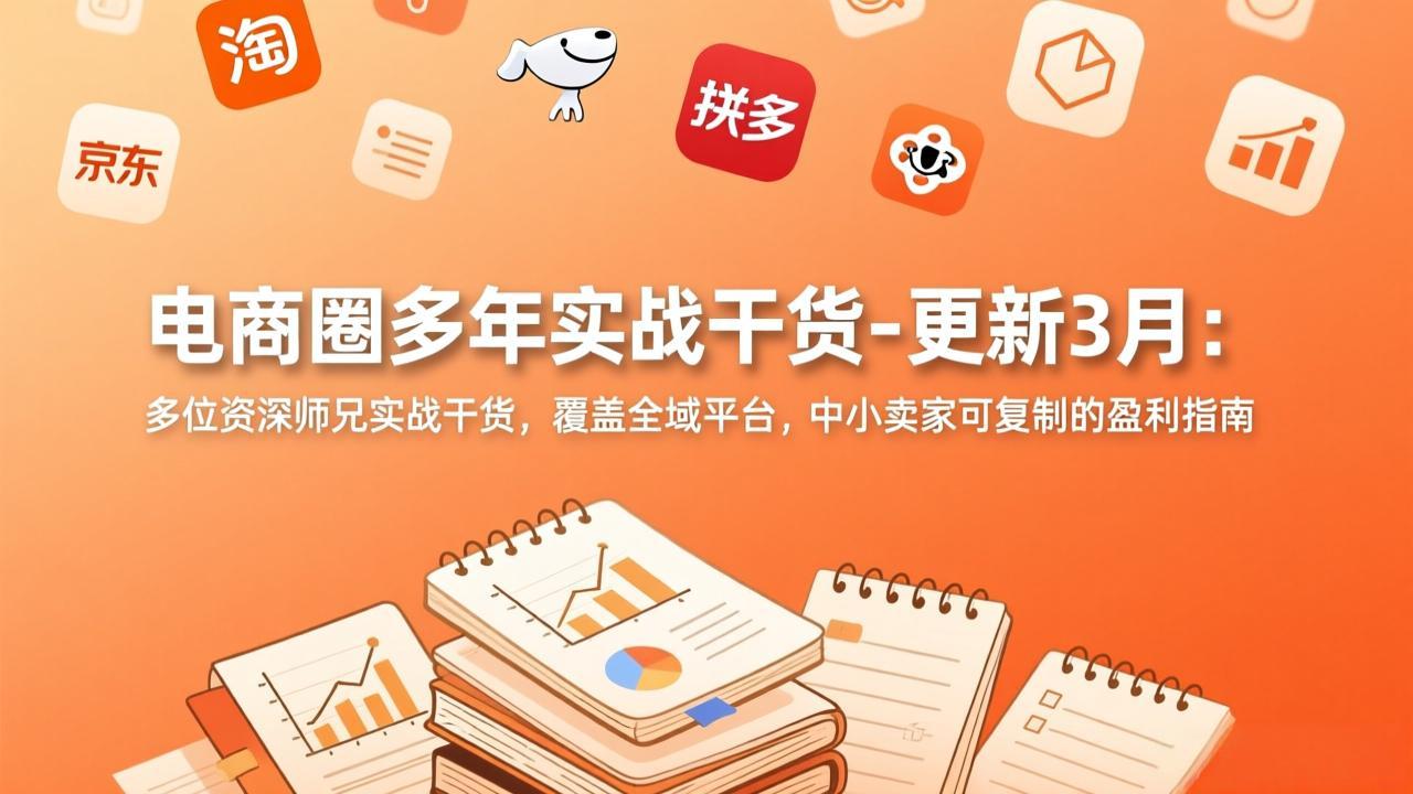 电商圈多年实战干货-更新3月：多位资深师兄实战干货，覆盖全域平台，中小卖家可复制的盈利指南-优创项目网