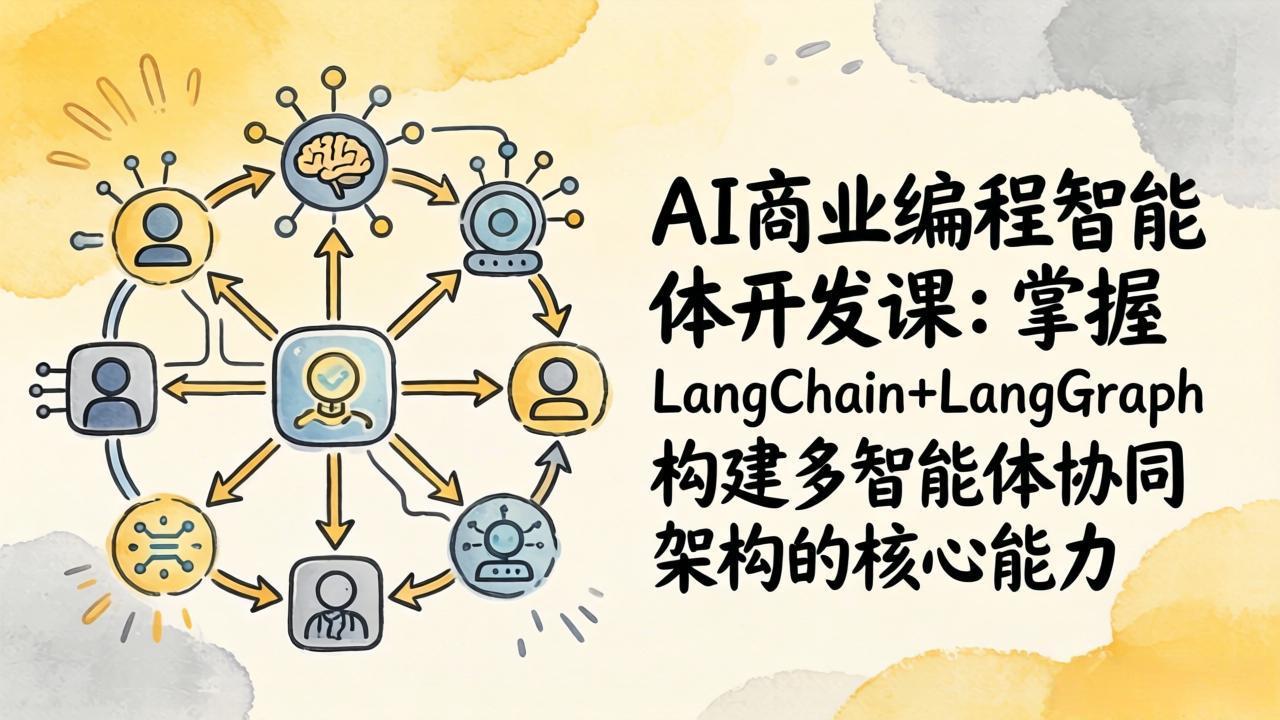 AI商业编程智能体开发课：掌握LangChain+LangGraph构建多智能体协同架构的核心能力-优创项目网