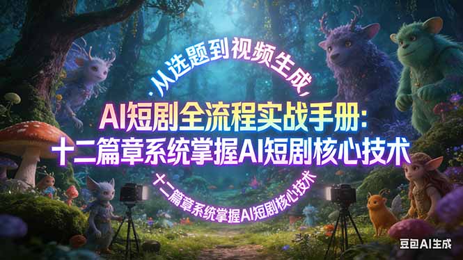 AI 短剧全流程实战手册：从选题到视频生成，十二篇章系统掌握 AI 短剧核心技术-优创项目网