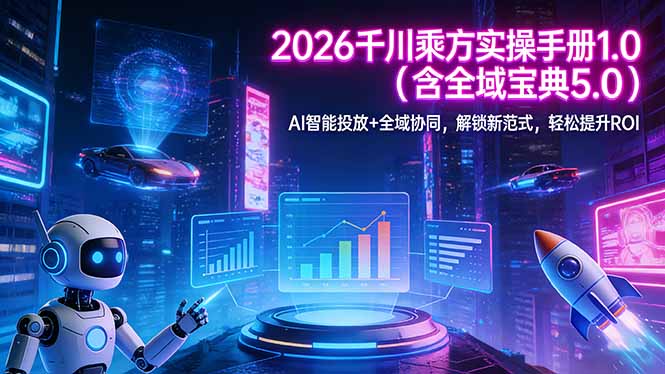 2026 千川乘方实操手册 1.0(含全域宝典 5.0-优创项目网