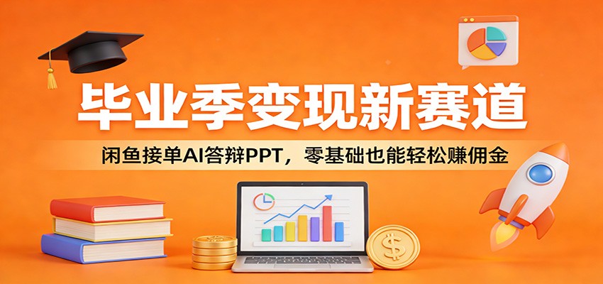 毕业季变现新赛道：闲鱼接单AI答辩PPT，零基础也能轻松赚佣金-优创项目网