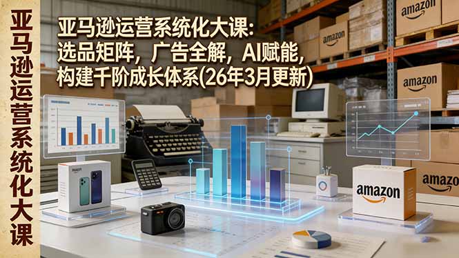 亚马逊运营系统化大课：选品矩阵，广告全解，AI赋能，构建千阶成长体系(26年3月更新-优创项目网