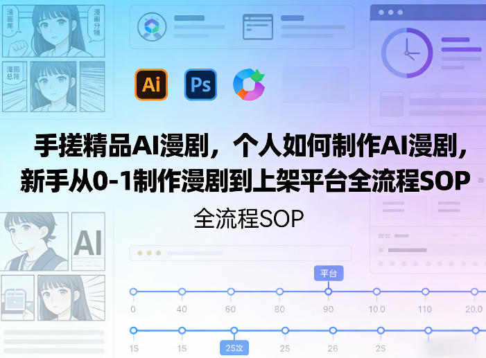 手搓精品AI漫剧，个人如何制作AI漫剧，新手从0-1制作漫剧到上架平台全流程SOP-优创项目网