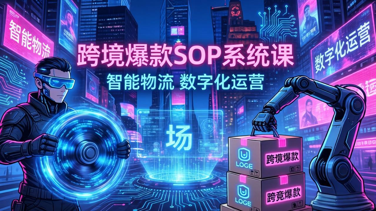 跨境爆款SOP系统课，“内容飞轮+精准投放+AI自动化”为核心，拆解“人×货×场”黄金公式-优创项目网