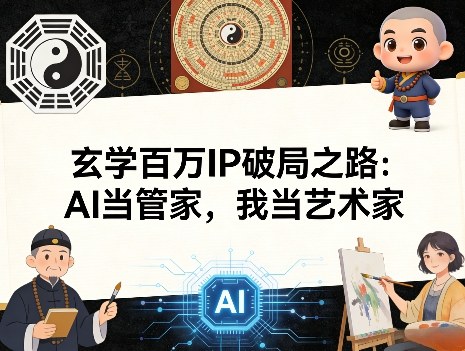 玄学百万IP破局之路：AI当管家，我当艺术家-优创项目网