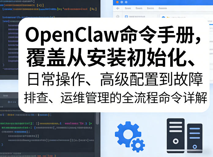 OpenClaw命令手册，覆盖从安装初始化、日常操作、高级配置到故障排查、运维管理的全流程命令详解-优创项目网