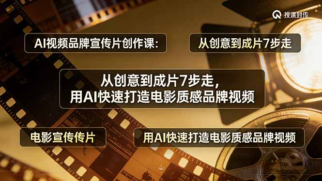AI视频品牌宣传片创作课：从创意到成片7步走，用AI快速打造电影质感品牌视频-优创项目网