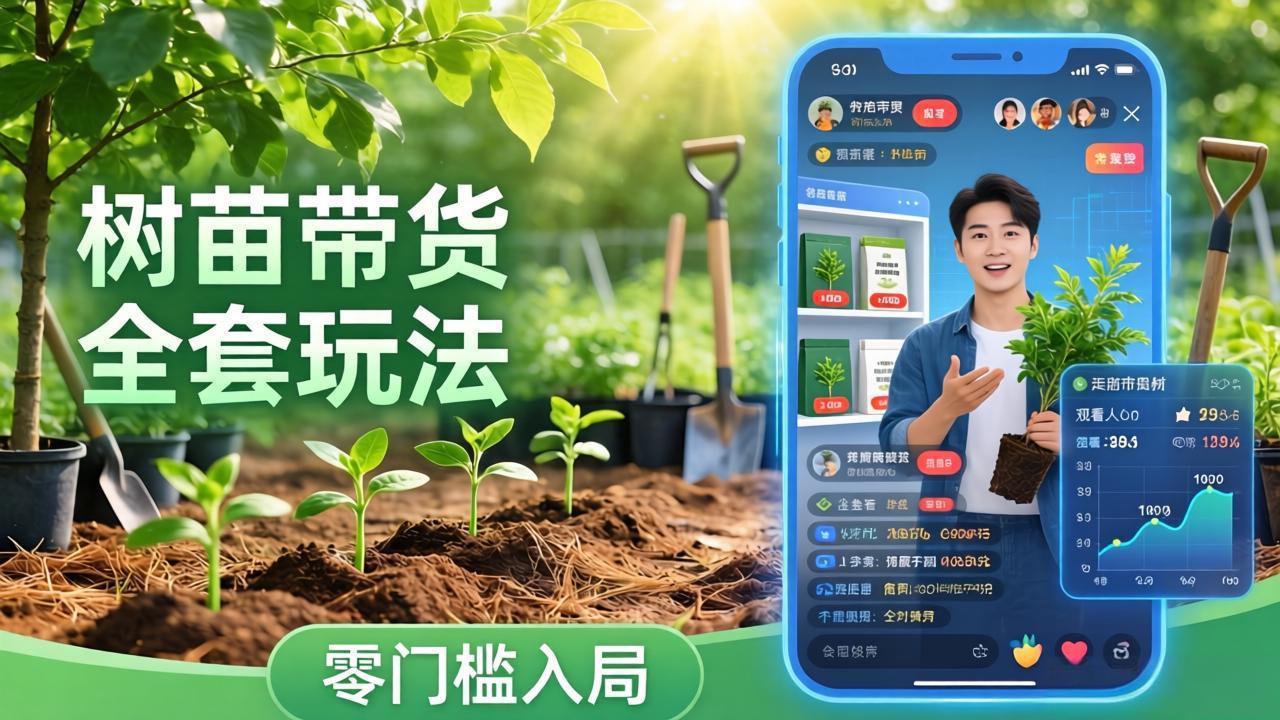 视频号AI树苗带货全套玩法：零门槛入局，掌握豆包、千问等AI工具制作树苗视频的全套流程-优创项目网