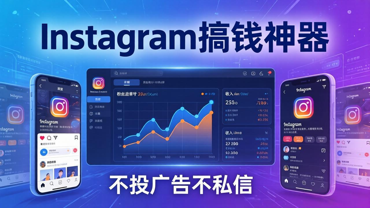 Instagram搞钱神器：月涨6万粉+月入5万刀，不投广告不私信，靠算法+低价产品-优创项目网