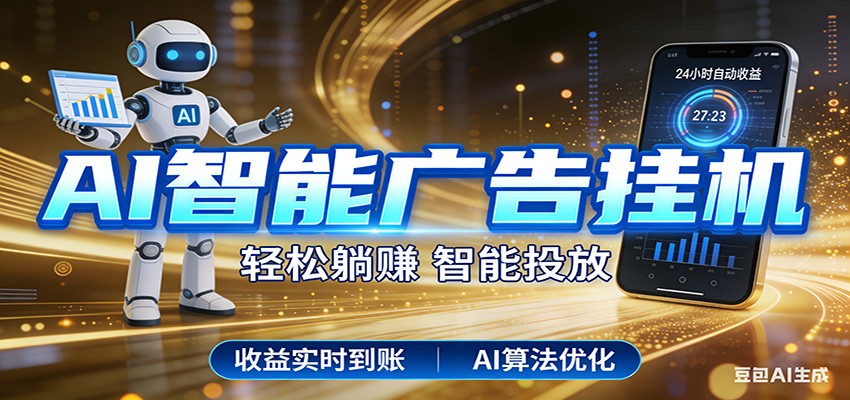 智能广告挂机新时代，利用碎片化时间实现稳定被动收益，AI帮你持续盈利-优创项目网
