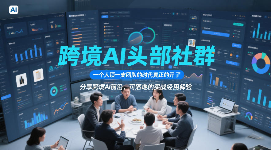 跨境AI头部社群，一个人顶一支团队的时代真正的开始了，分享跨境AI前沿，可落地的实战经验(更新3月23日)-优创项目网