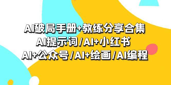 (9351期)AI破局手册+教练分享合集：AI提示词/AI+小红书 /AI+公众号/AI+绘画/AI编程-优创项目网
