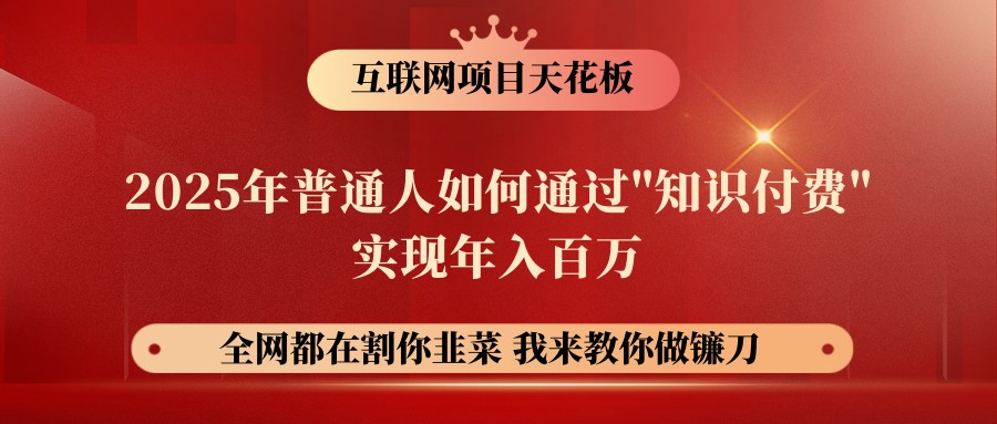 网创项目终点站-镰刀训练营超级IP合伙人，25年普通人如何通过“知识付费”年入百万-优创项目网
