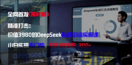 精准打击：价值3980的DeepSeek私域引流实操课，小白实操无门槛，日引精准粉300+-优创项目网