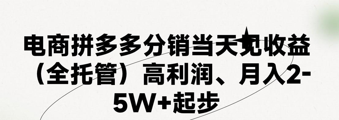 最新拼多多模式日入4K+两天销量过百单，无学费、 老运营代操作、小白福利，了解不吃亏-优创项目网