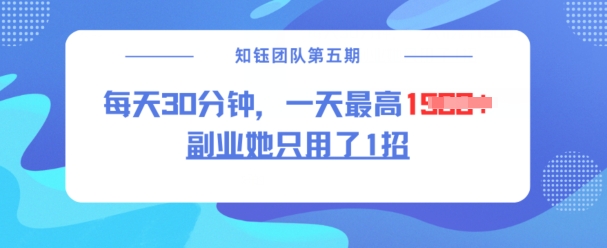 副业她只用了1招，每天30分钟，无脑二创，一天最高1.5k-优创项目网