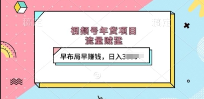 视频号年货项目，流量贼猛，早布局早挣钱，日入上k【揭秘】-优创项目网
