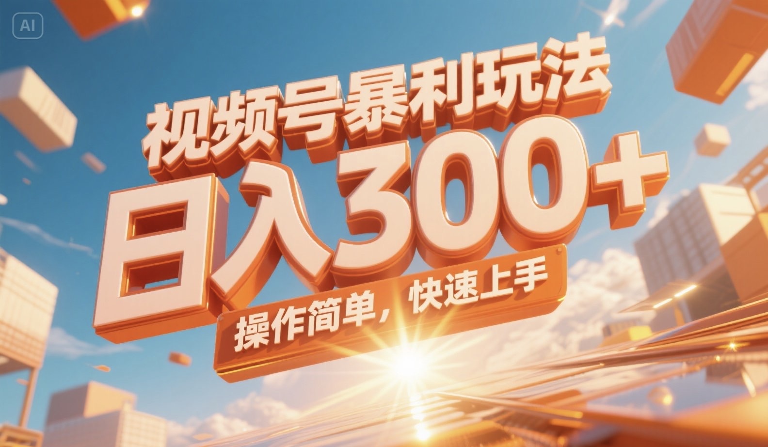 视频号暴利玩法，日入300+，操作简单，快速上手。-优创项目网