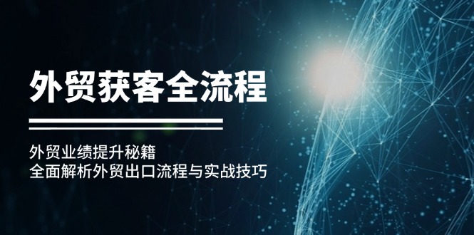 外贸获客全流程：外贸业绩提升秘籍：全面解析外贸出口流程与实战技巧-优创项目网