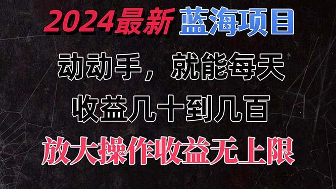 有手就行的2024全新蓝海项目，每天1小时收益几十到几百，可放大操作收...-优创项目网